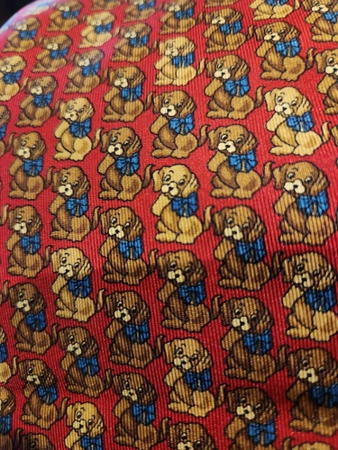 Vintage BURBERRY'S Silk Basset Hound Neck Tie - photo 3