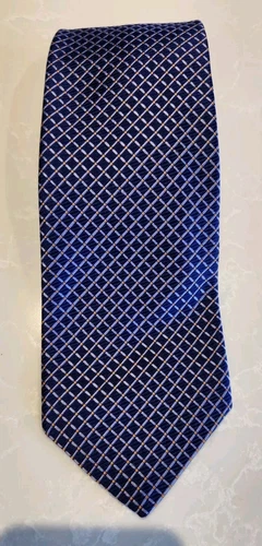 Classic ROBERT TALBOTT Royal Blue Yellow Dot 100% Silk USA