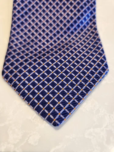 Classic ROBERT TALBOTT Royal Blue Yellow Dot 100% Silk USA - photo 2