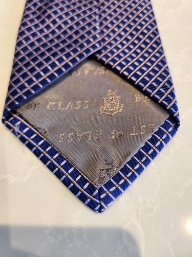 Classic ROBERT TALBOTT Royal Blue Yellow Dot 100% Silk USA - photo 4