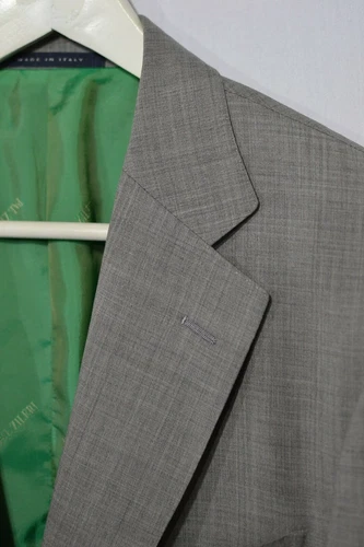 PAL ZILERI Gray 100% Wool Blazer Green Lining Made Italy - photo 4