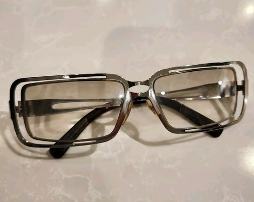 MOSCHINO 3182-S Metal Frame Double Rim Sunglasses Italy