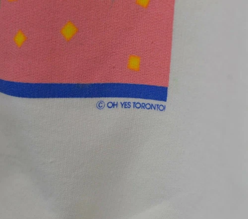 Like New Throwback OH YES TORONTO! White Crew Neck Sweater Made - photo 4