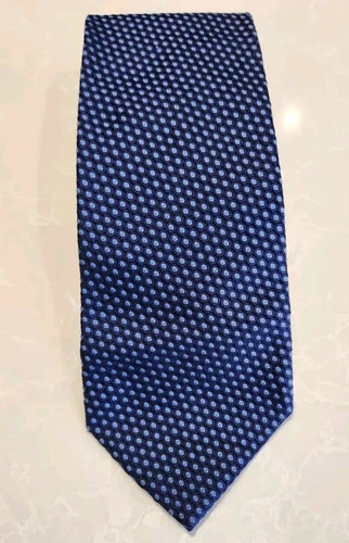 Funky BOSS Navy Blue Light Blue Polka Dot Silk Tie