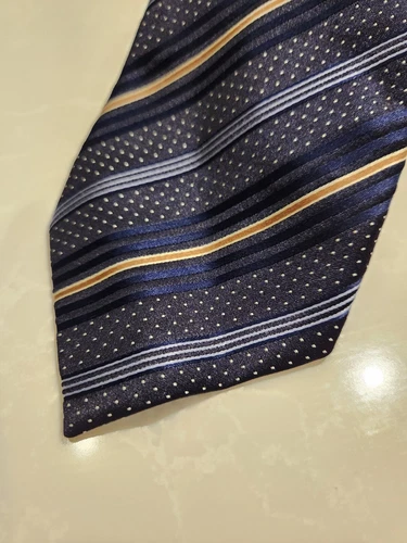 ZEGNA 100% Silk Striped Pattern Tie Made in Italy - photo 2