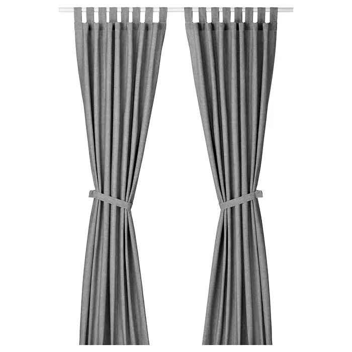 Pair (2) of Brand New IKEA Lenda Grey Curtains