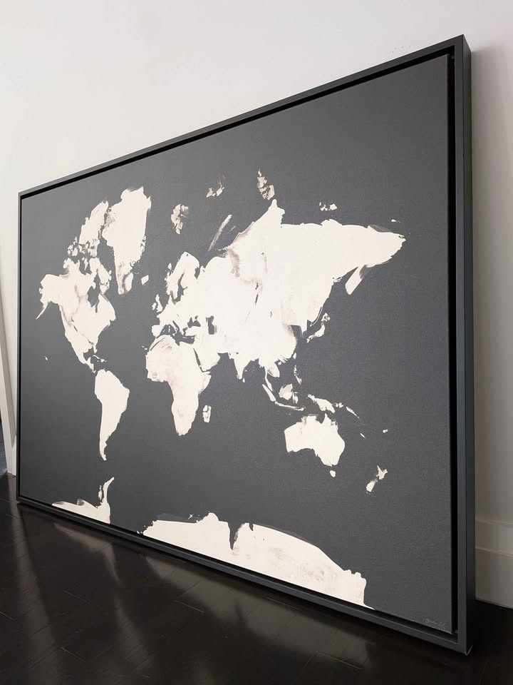 World Map Canvas Artwork 95x131cm - photo 2