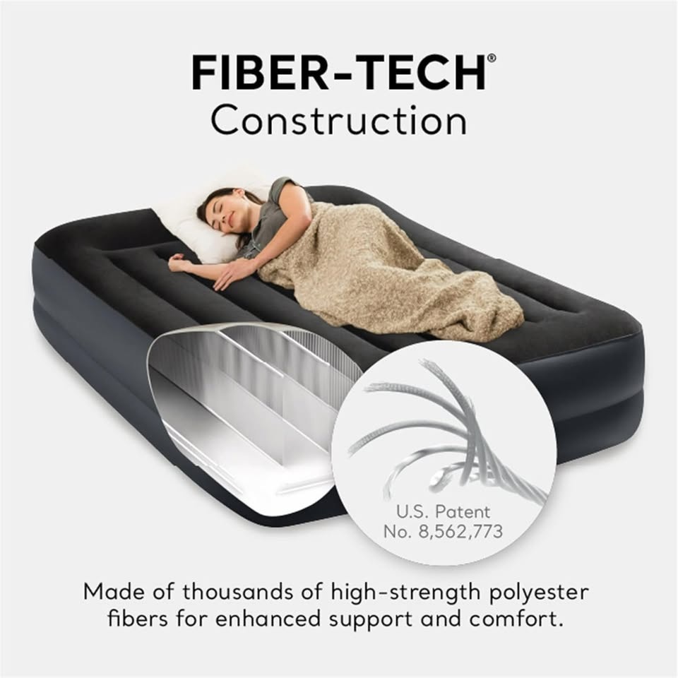 INTEX Queen Air Mattress with Built-in Electric Pump - photo 2