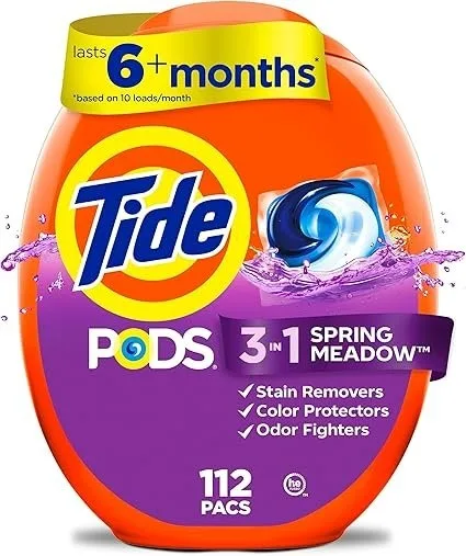 Tide PODS 3-in-1 Spring Meadow Scent, 112 Count image indicator(6)
