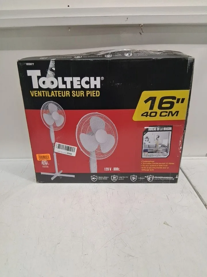 ToolTech Oscillating Pedestal Fan - 16", White (100077) image indicator(6)