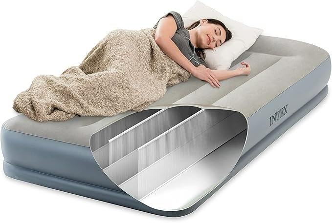 Intex Dura-Beam Air Mattress: Twin, Built-in Electric Pump - photo 3