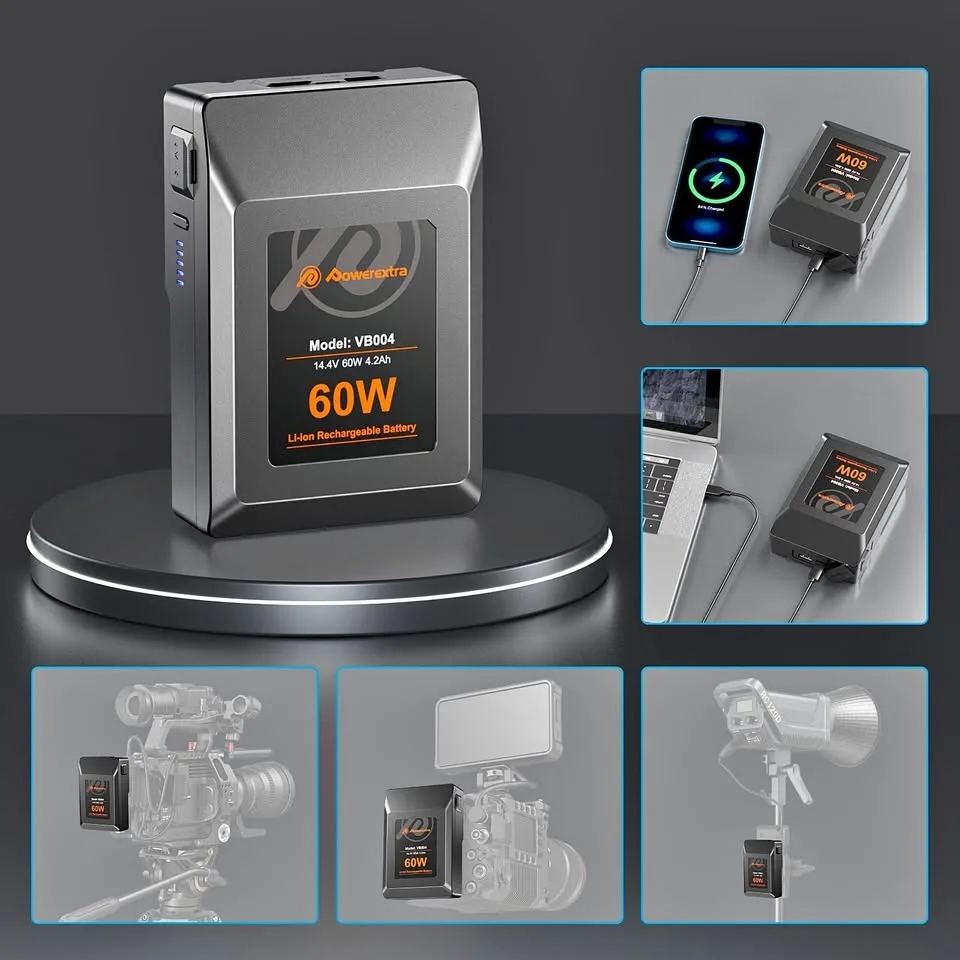 V Mount V Lock - D Tap USB-A Type C Digital Camera Battery