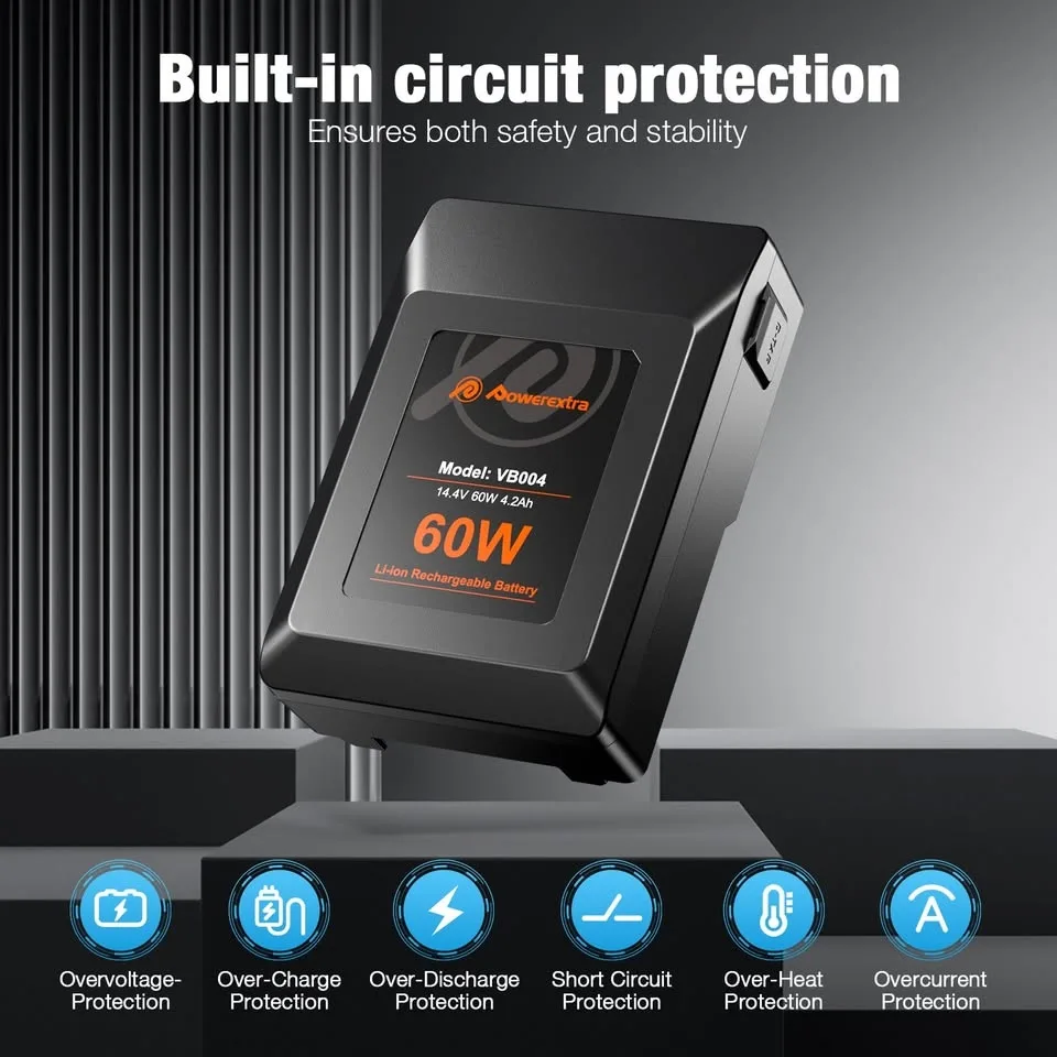 V Mount V Lock - D Tap USB-A Type C Digital Camera Battery image indicator(2)