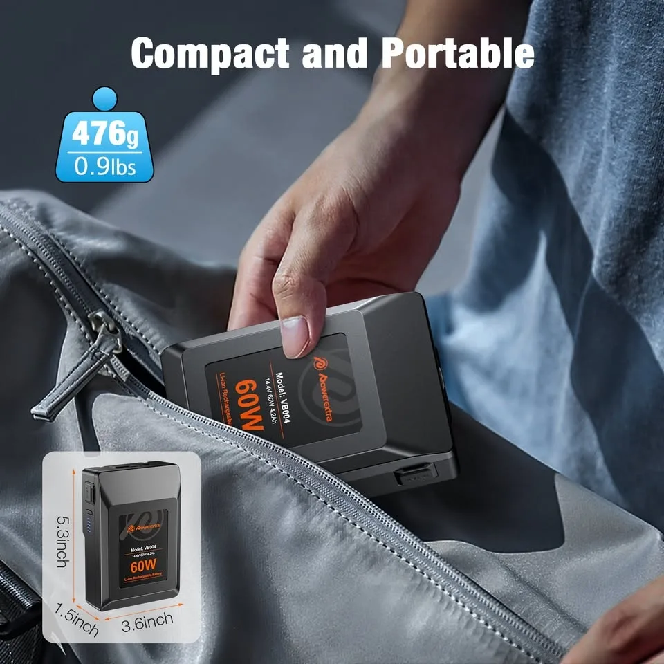 V Mount V Lock - D Tap USB-A Type C Digital Camera Battery image indicator(6)