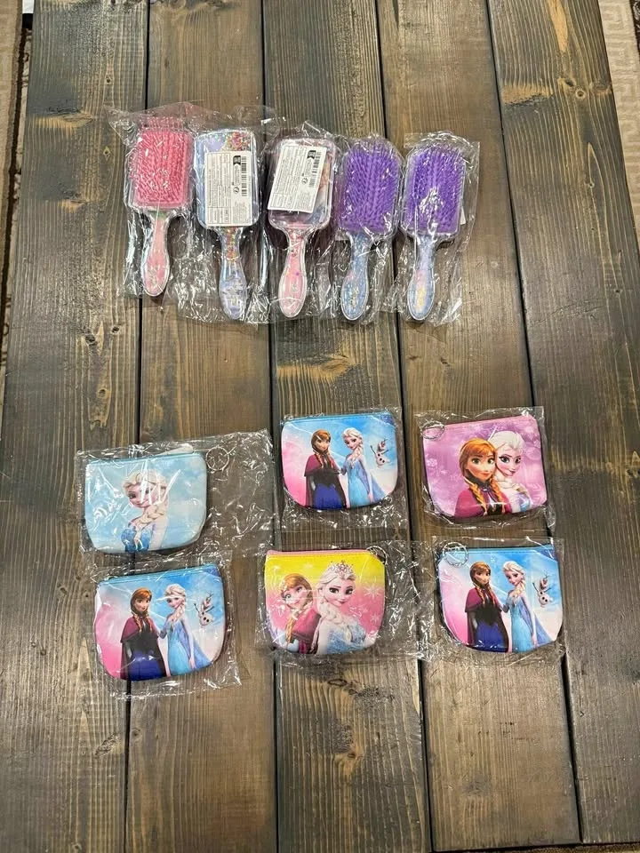 frozen coin purses and hairbrushes