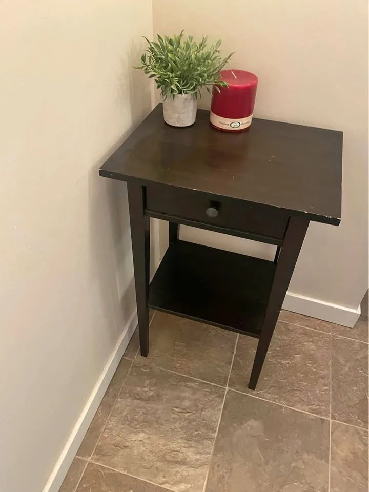 Chic slim tall night table
