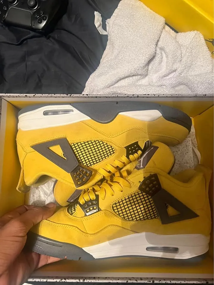 lightning Jordan 4s for sale size 13