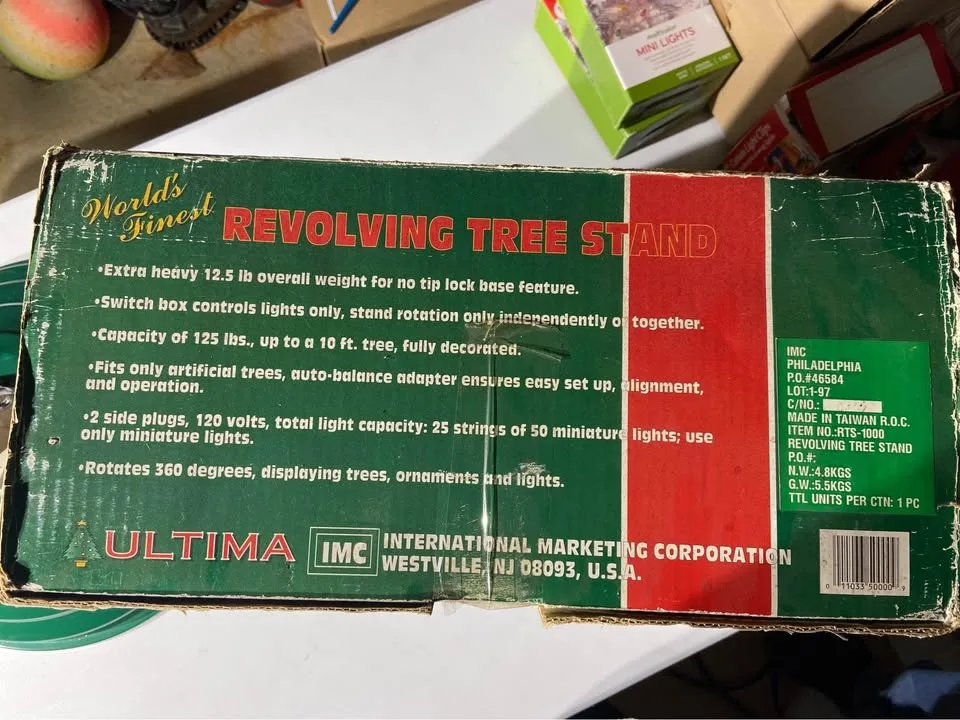 Vintage Ultima Revolving Tree Stand w/ Box image indicator(7)