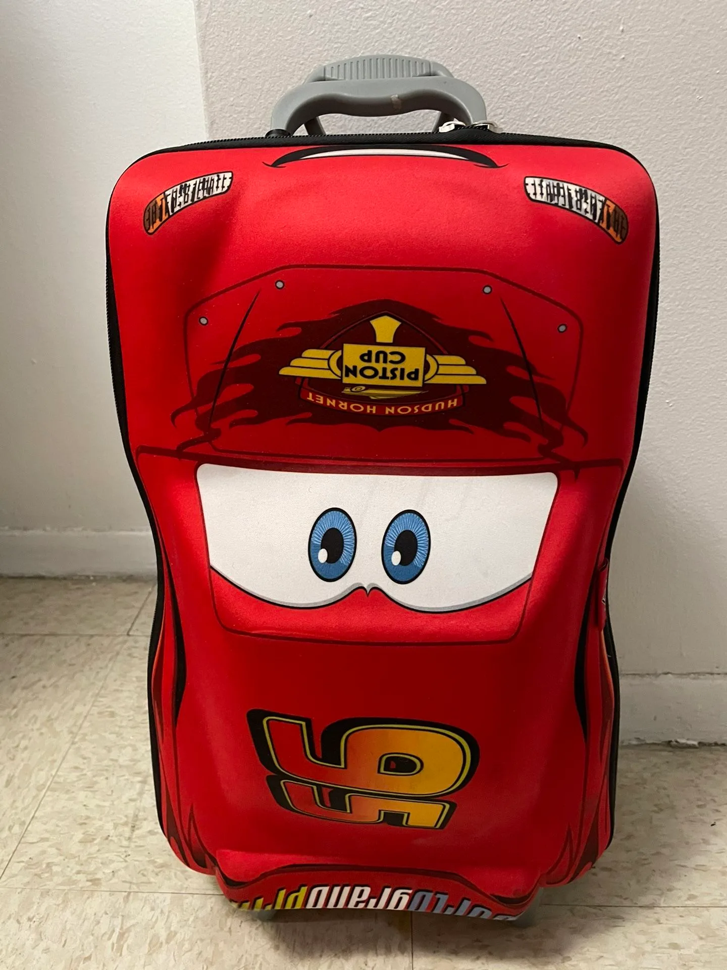 Lighting Mc Queen carry on. Perfect for little ones