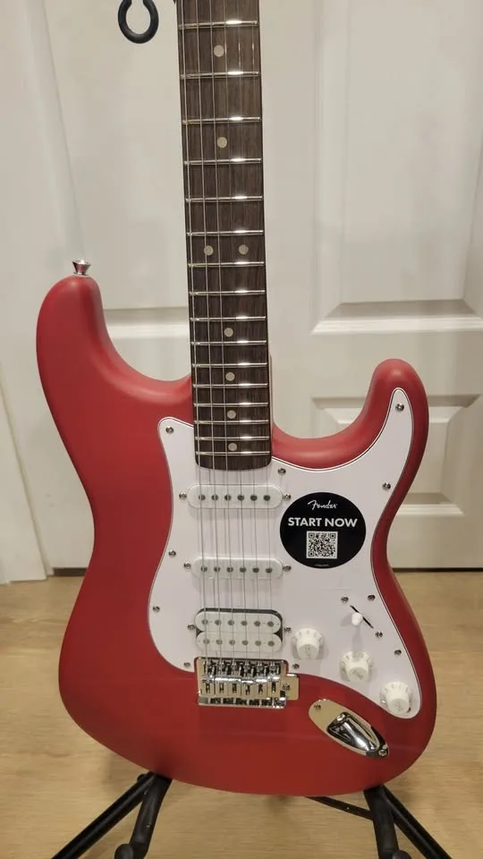 $220 Squier Stratocaster HSS Electric Guitar – Red image indicator(3)