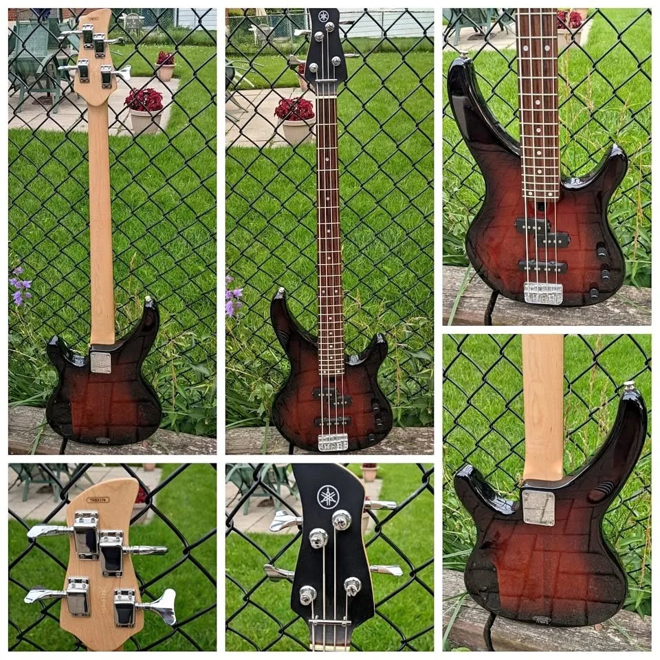$300 Yamaha TRBX174 PJ Electric Bass Guitar - Old Violin Sunburs