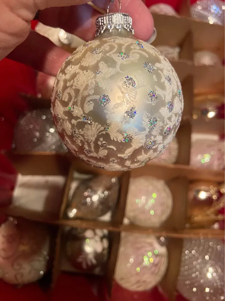 Ornaments in Red/Green Storage Container. 73 total image indicator(4)