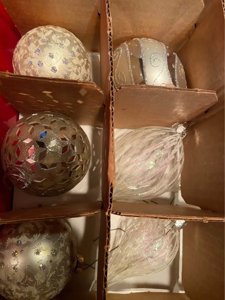 Ornaments in Red/Green Storage Container. 73 total image indicator(8)