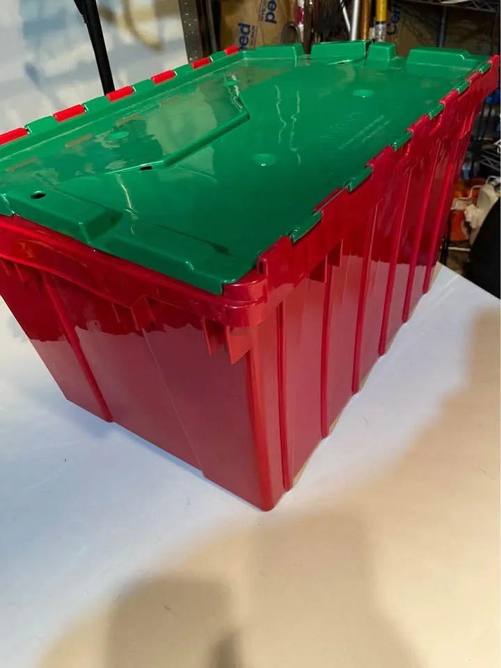 Ornaments in Red/Green Storage Container. 73 total image indicator(10)