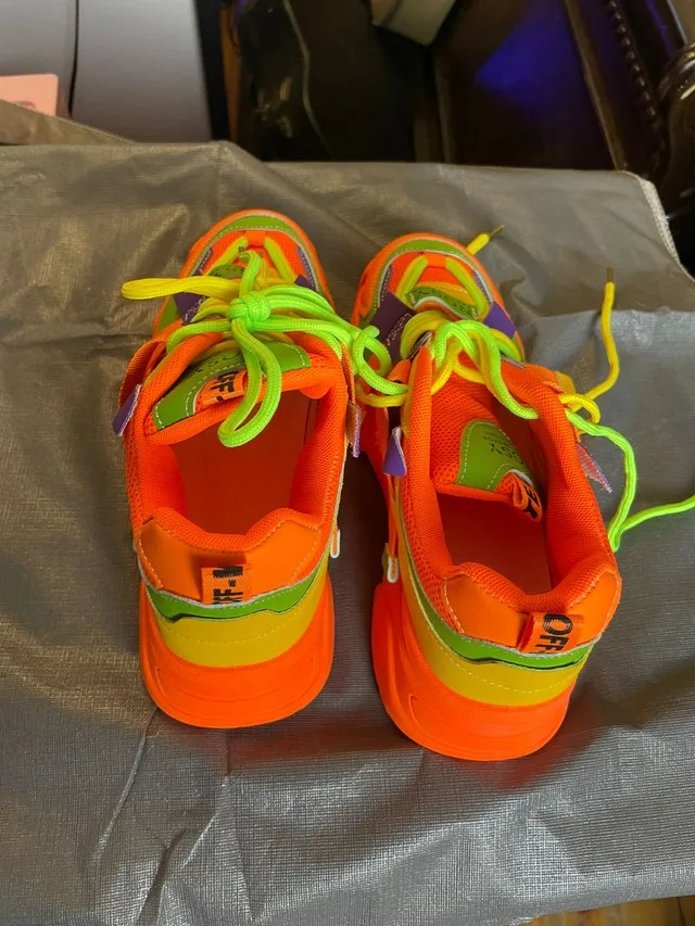 Women’s Orange Multicolour Shoes – Size 40 – $10 image indicator(2)