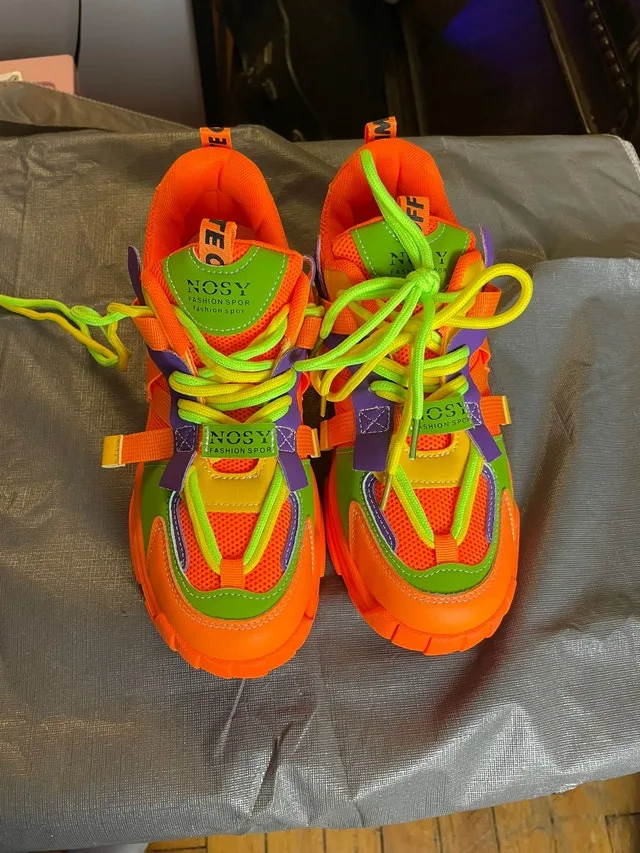 Women’s Orange Multicolour Shoes – Size 40 – $10 image indicator(4)