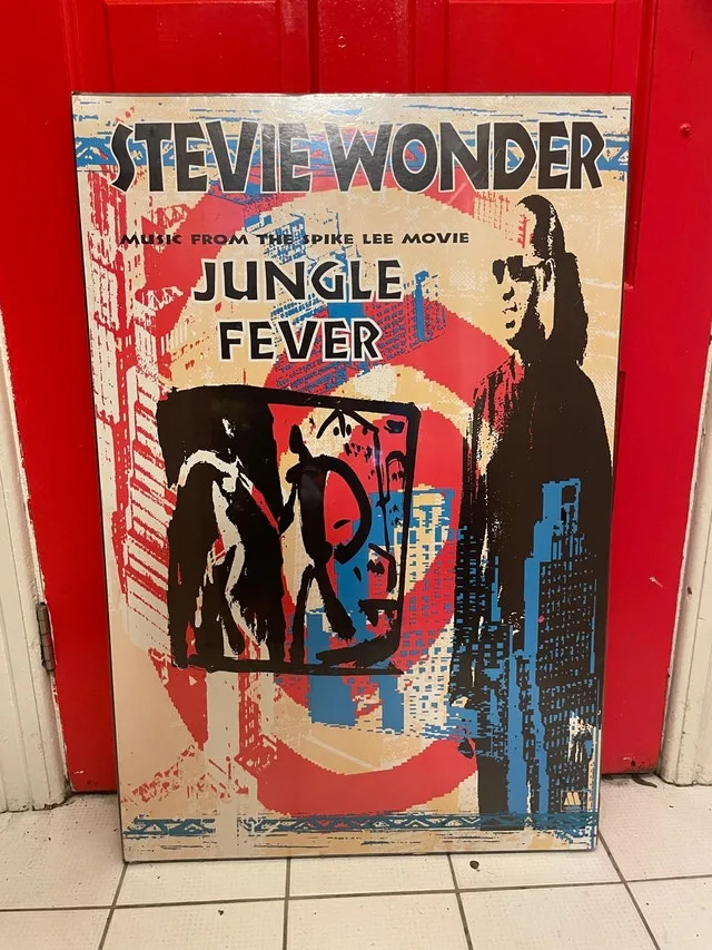 Stevie Wonder "Jungle Fever" Framed Promo Poster – $30