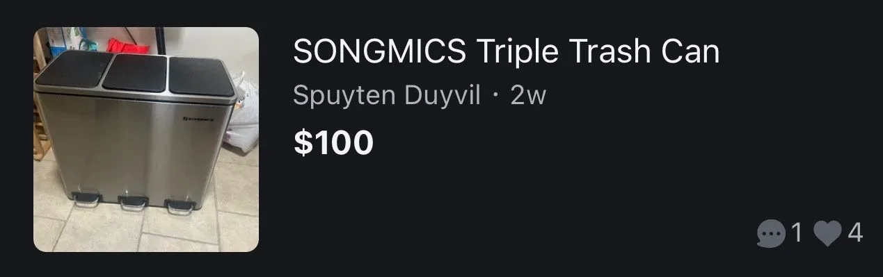 Must pickup TODAY! 11/27! BRAND NEW SONGMICS 3 bin Trash Can image indicator(5)