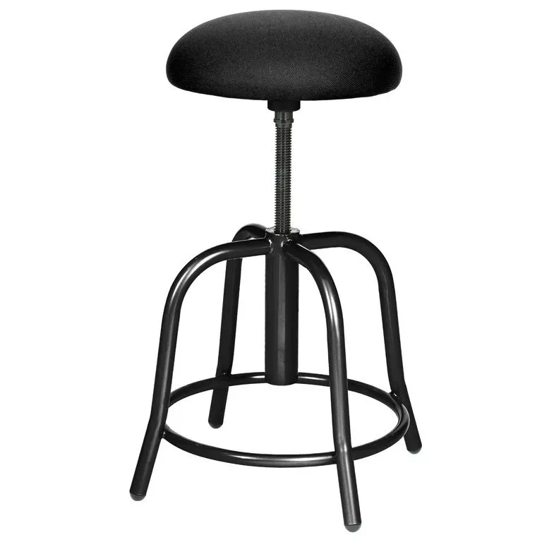 Black Padded Swivel Art Stool, 19"-25"