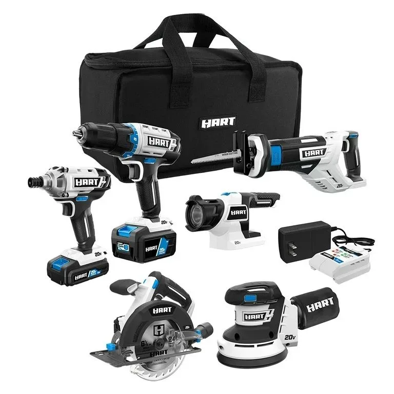 HART 20-Volt Cordless 6-Tool Combo Kit