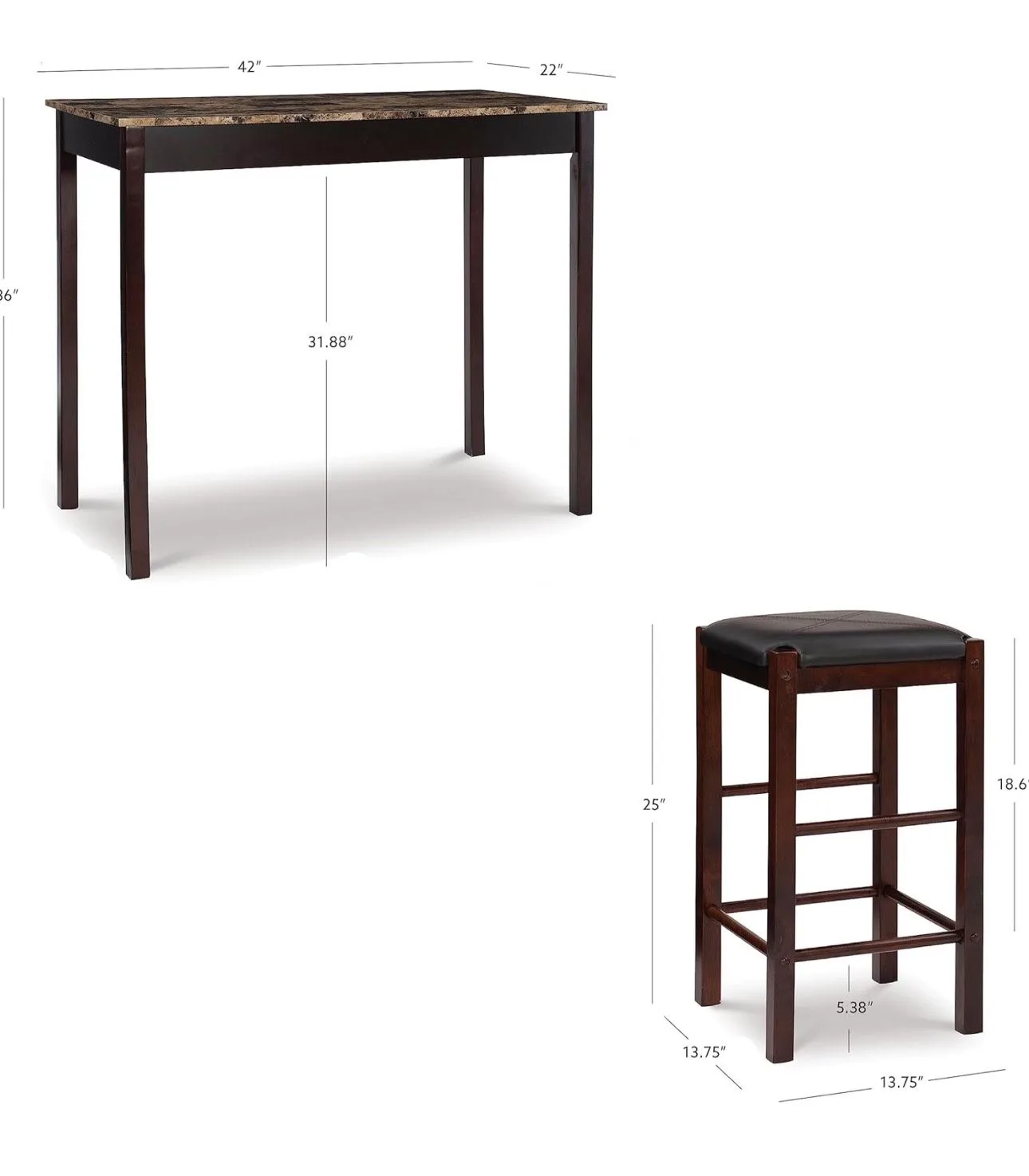 3pc Kitchen Table Set 🥕