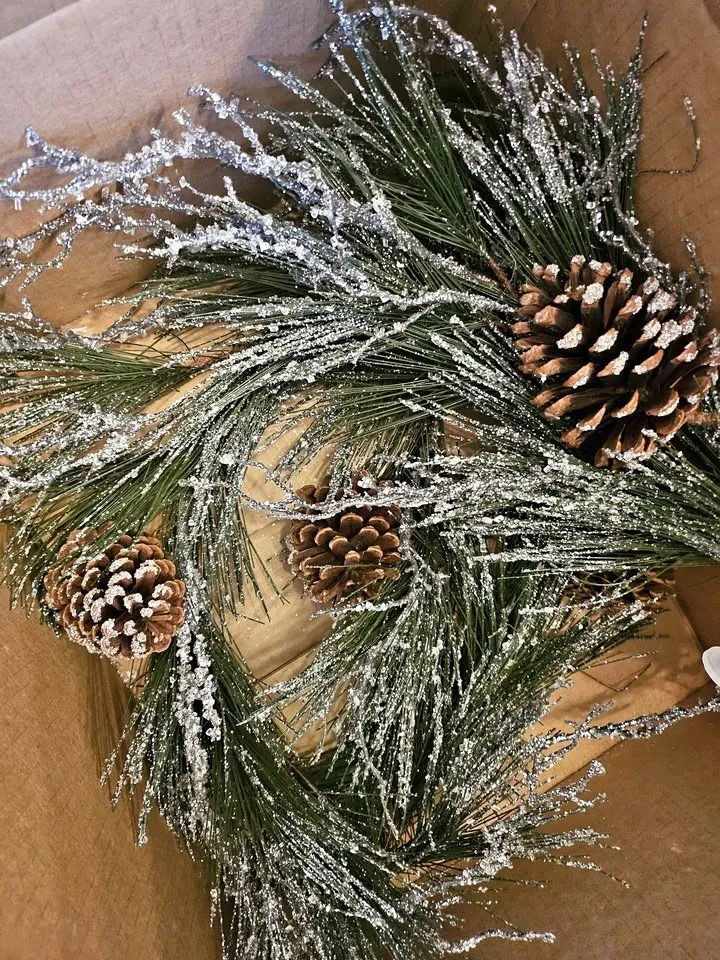 Icy Pine Garland 6ft