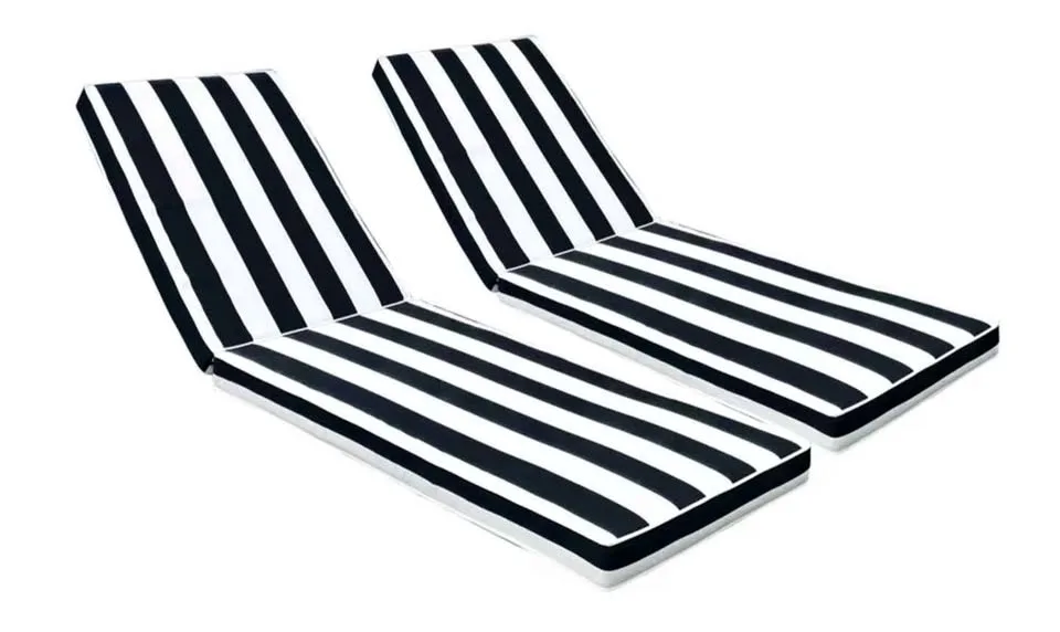 Patio Chaise Lounge Chair Cushions - 1 Pair