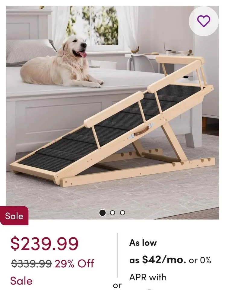 Dog Ramp For High Bed, Couch, Car, Pet Ramps 55.12" image indicator(2)