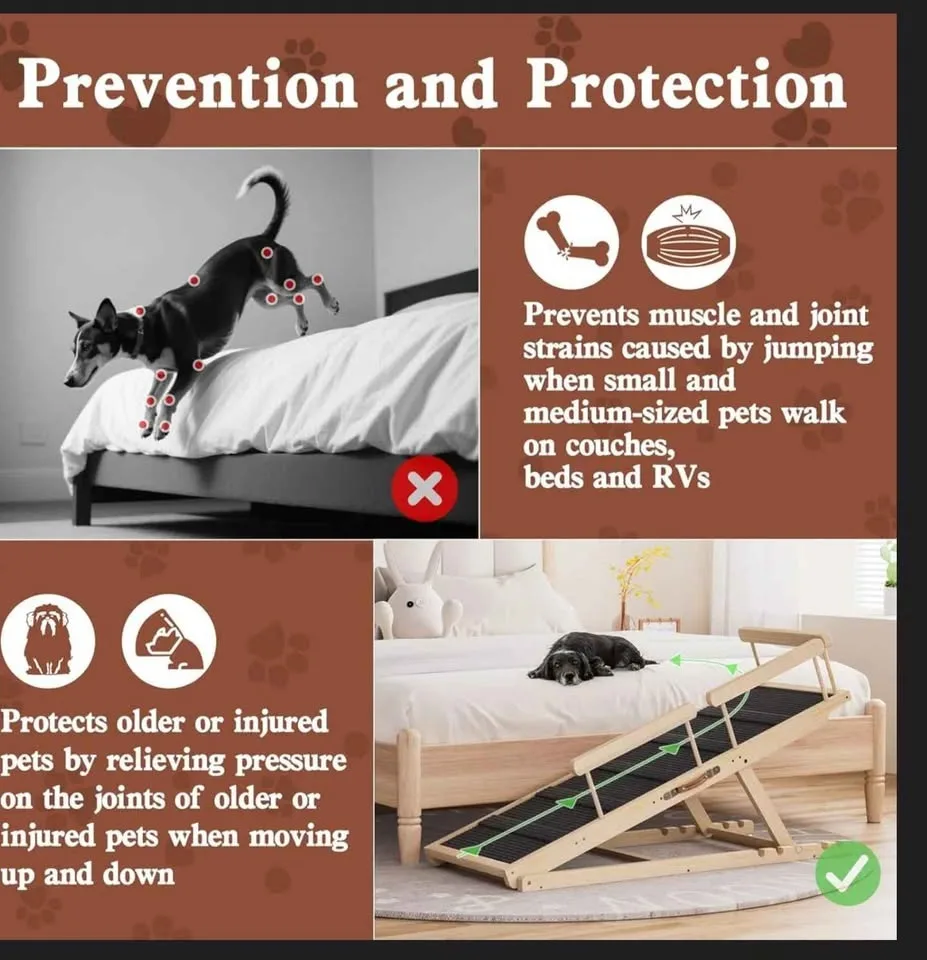 Dog Ramp For High Bed, Couch, Car, Pet Ramps 55.12" image indicator(5)