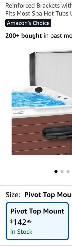Hot Tub Cover Lifter, Pivot Top Mount Spa