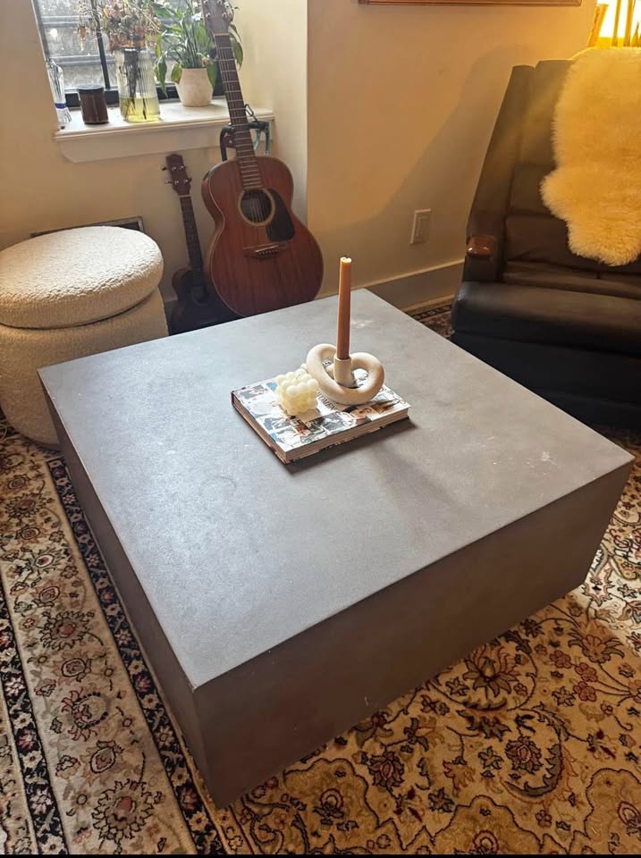 CB2 Concrete Square Coffee Table - Industrial & Modern