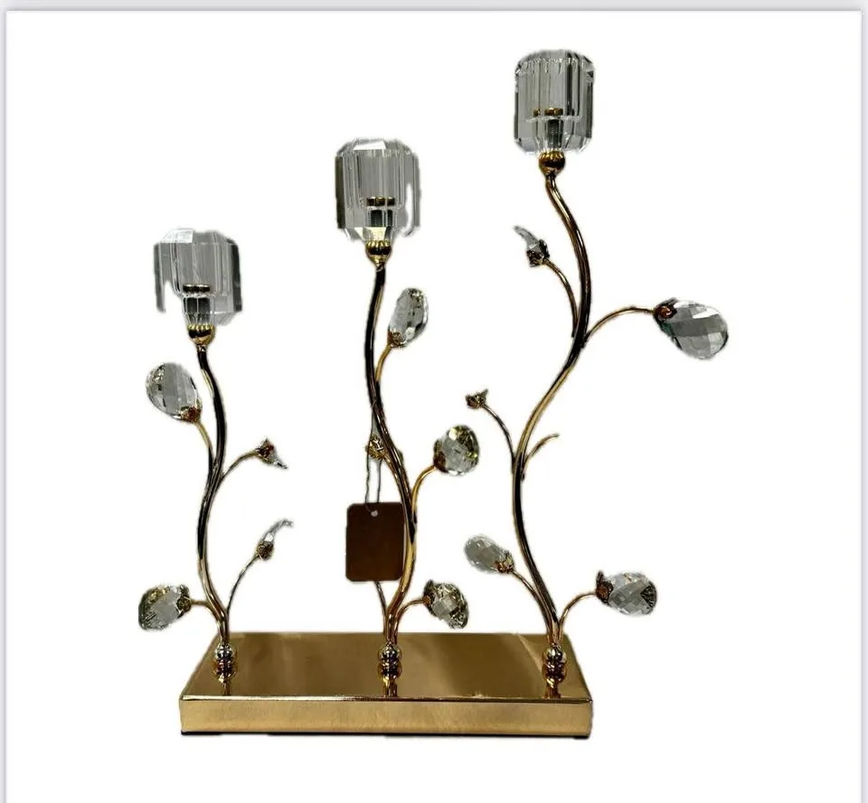 Metal Crystal Candleholder