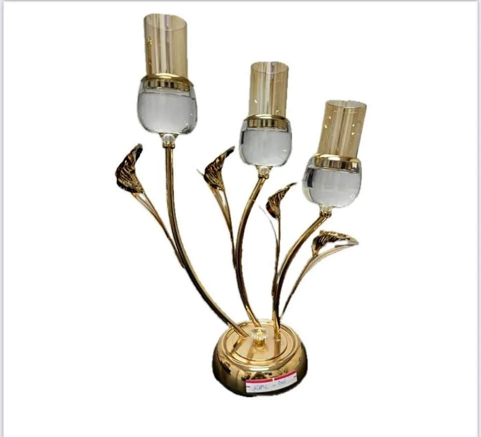 Golden Glass Candleholder