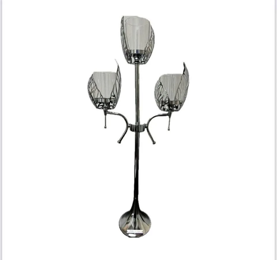 Silver Floor Candleholder