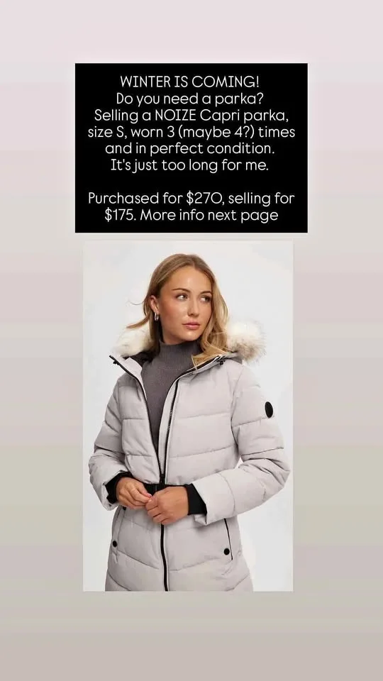 NOIZE Capri Parka, size s, colour "snow"