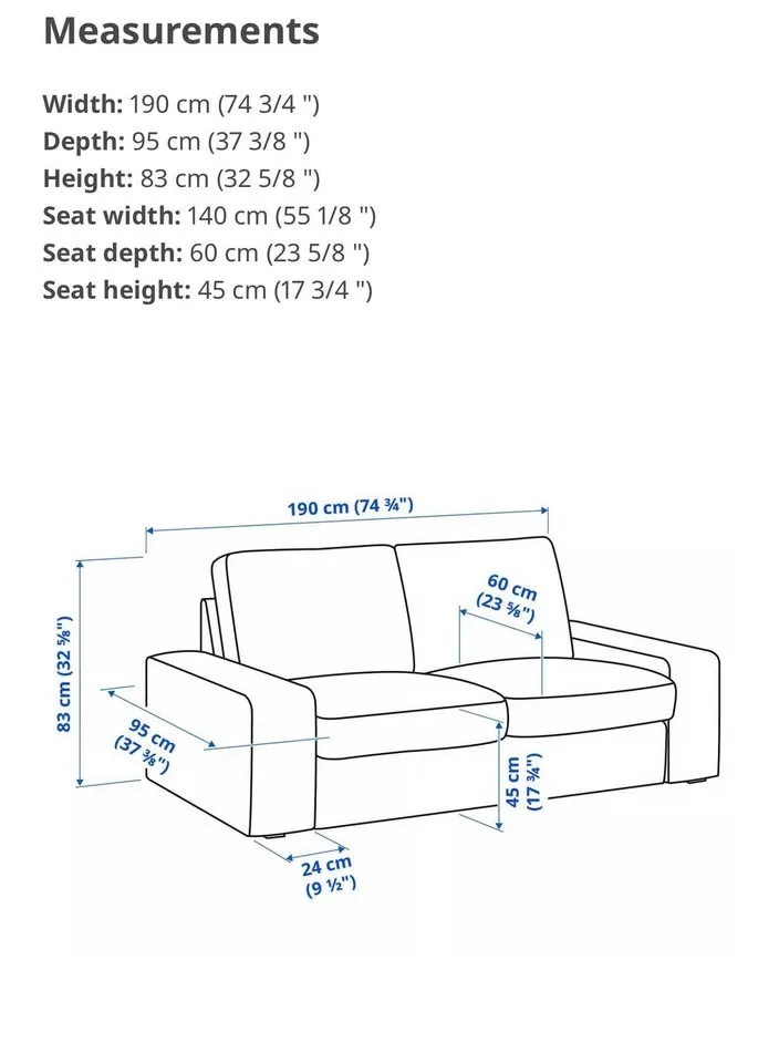 IKEA KIVIK Loveseat – Like New, 10/10 Condition image indicator(3)