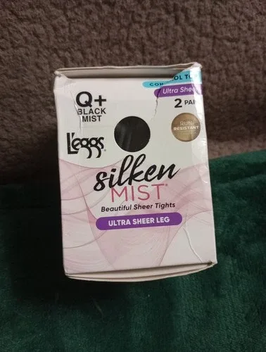 L’eggs Silken Mist Tights Q+ Black Mist
