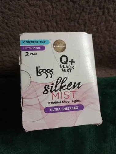 L’eggs Silken Mist Tights Q+ Black Mist image indicator(6)