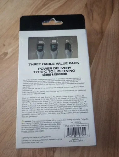 POWERXCEL 3 Cable Value Pack Type C - 4ft 6ft 10 Ft image indicator(3)