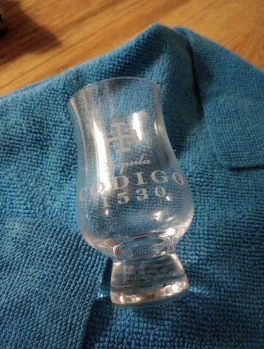 Codigo 1530 Tequila Tasting Glass. Etched And Curved.